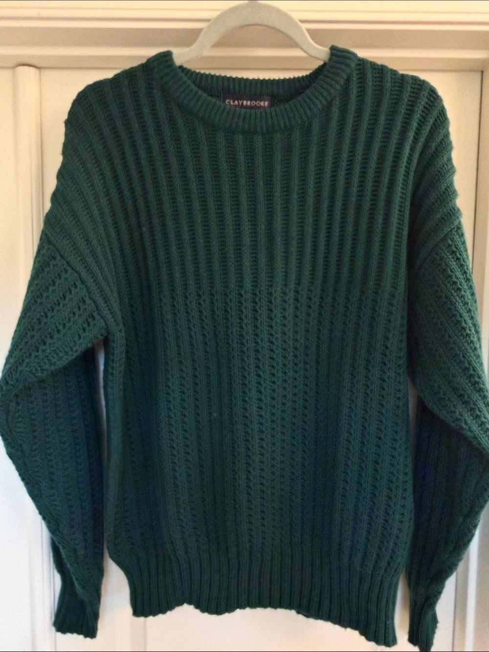 Claybrooke Men's Crewneck Sweater in Dark Green